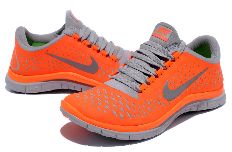 Hot Nike Free3.0 Women Shoes Gray/Orangered